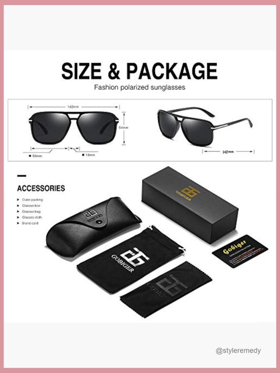 Polarized Sunglasses with Plastic Frame, UV Protection, Aviator Style